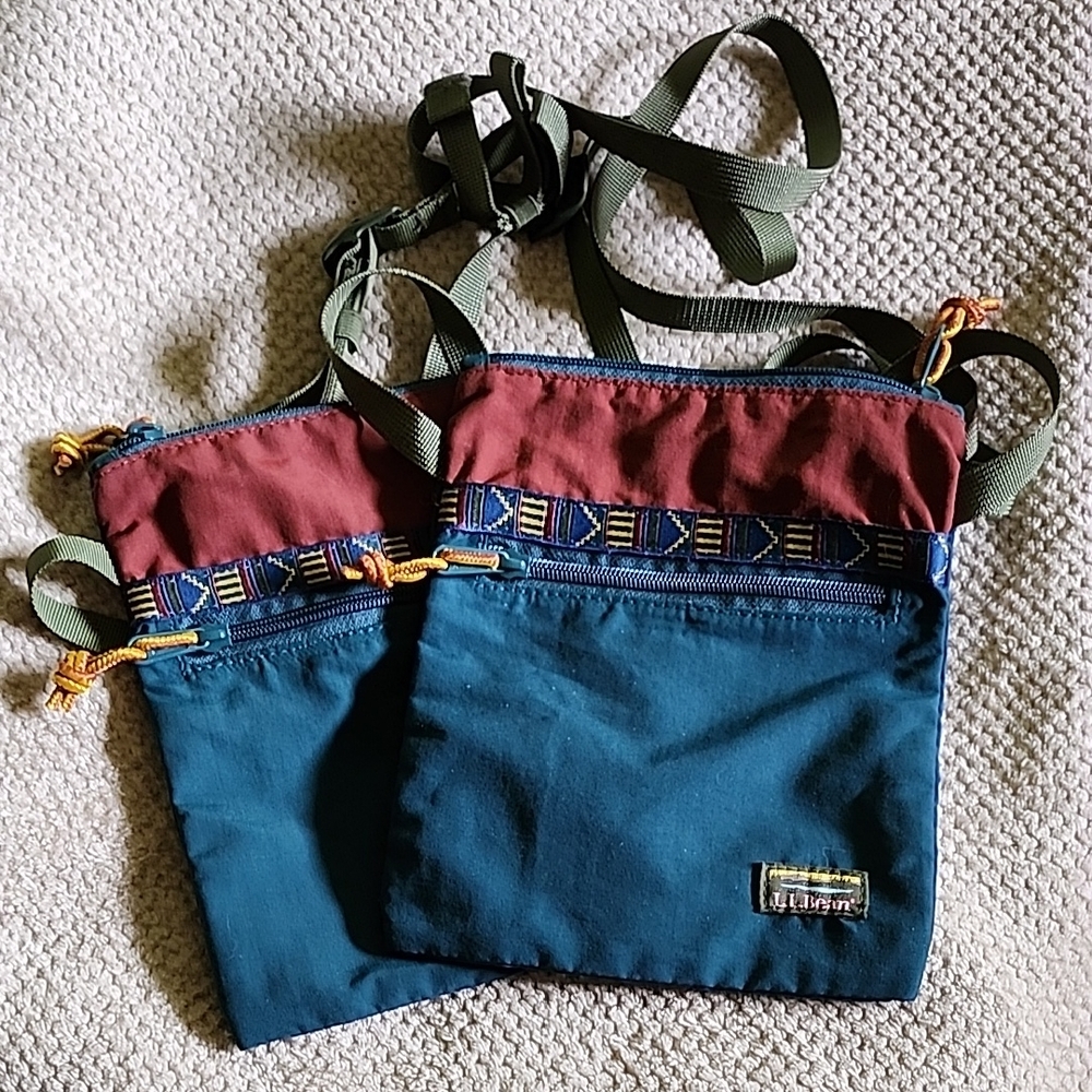 LL BEAN Rust and Teal  Crossbody Bag with Adjustable Straps (Price Is For One)